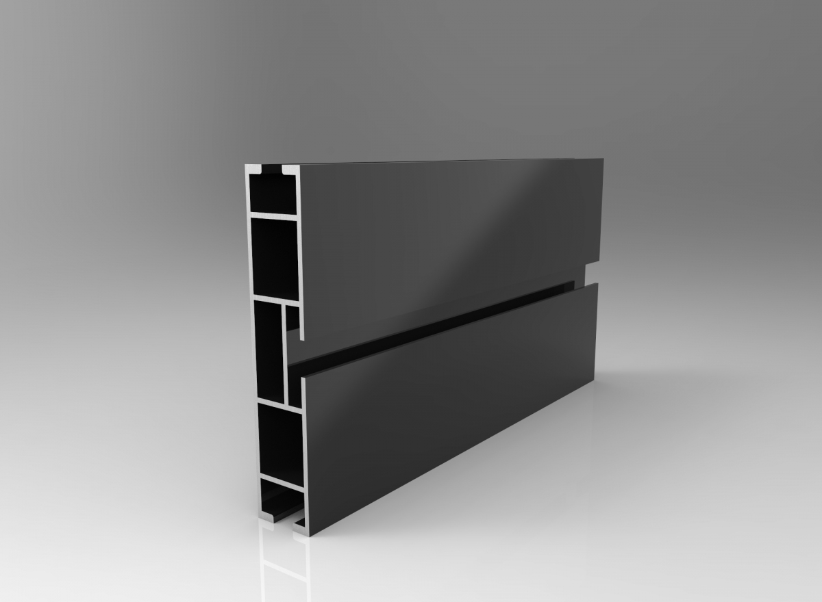 TOP LINE profil 120mm czarny błysk 160cm