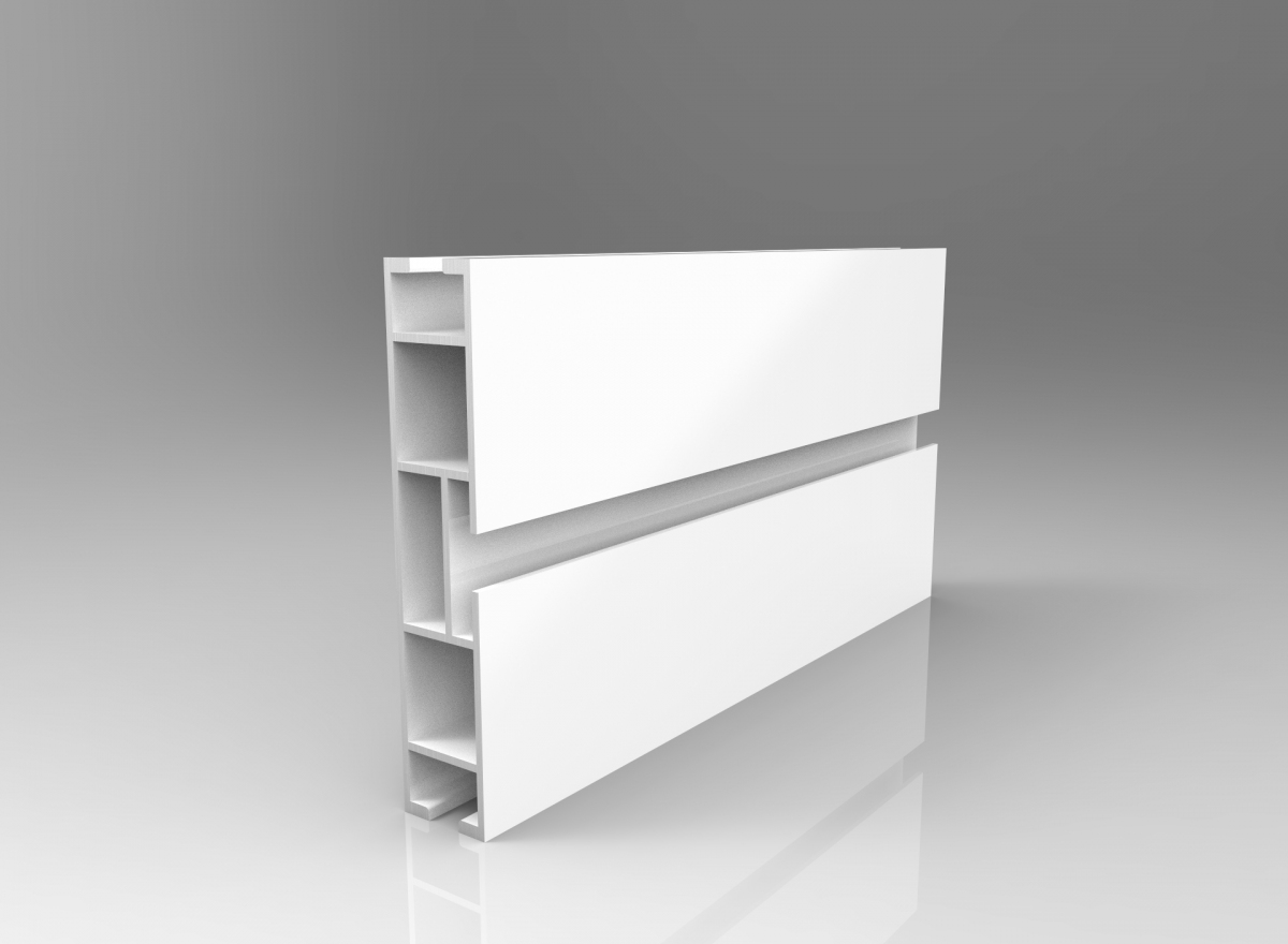 TOP LINE profil 120mm biały błysk 160cm