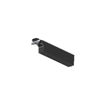 SYSTEM IMPRESS LINE square trzpień wspornika 9 cm czarny mat