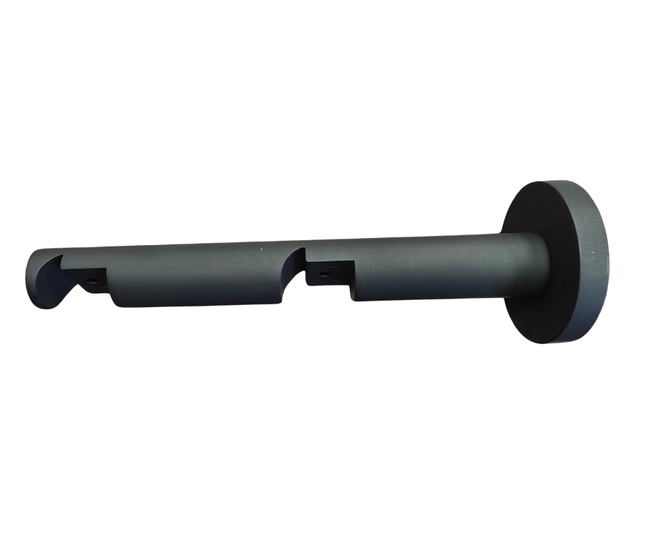 IMPRESS LINE round wspornik podwójny 25/25 czarny mat /odl.79 i 80mm/