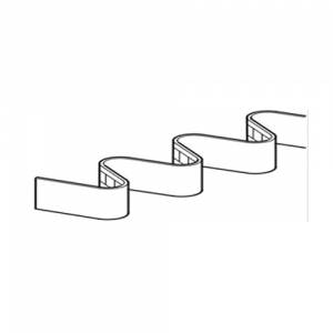 Taśma WAVE podwójne kieszonki 77 mm (rolka 50m)
