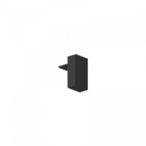 SYSTEM IMPRESS LINE square 30 mm zaślepka szyny czarny mat