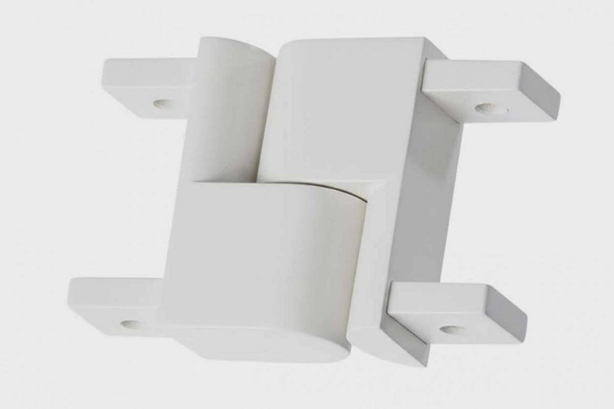 SQUARE łącznik kątowy biały błysk- blister