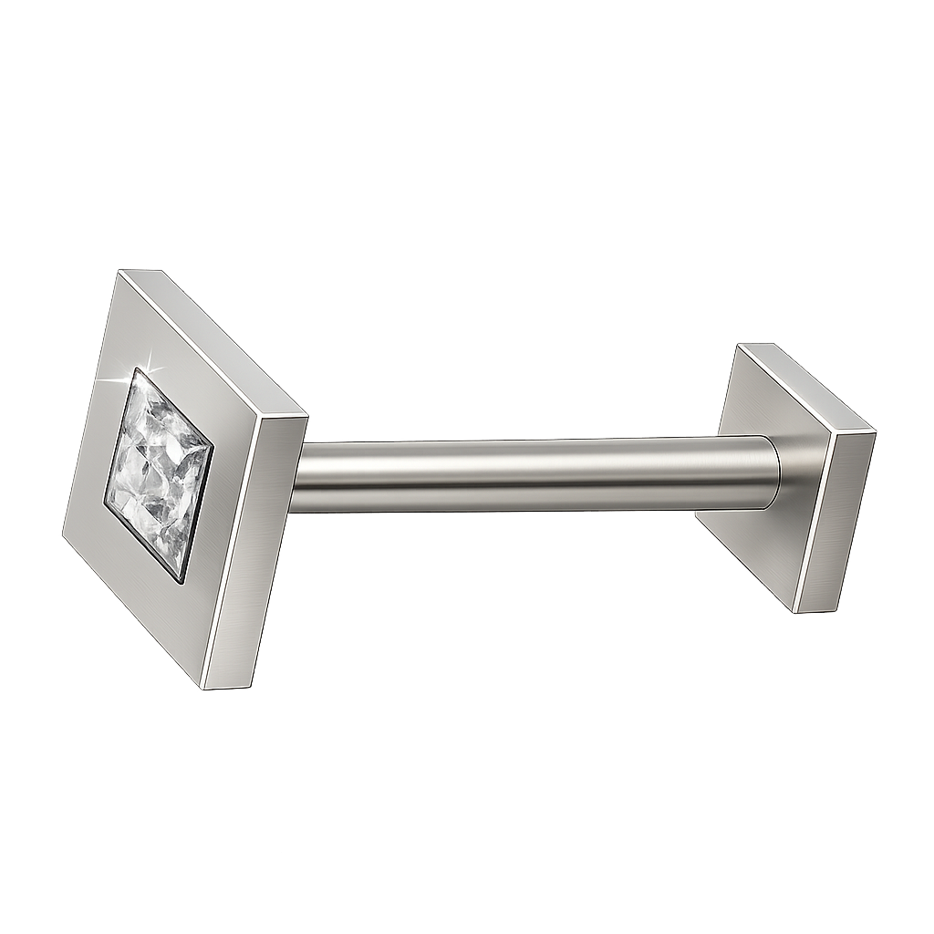 Uchwyt kwadro Crystal efekt stali BLISTER