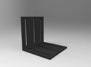 TOP LINE kątownik montaż. uniwer. duży czarny mat - folia