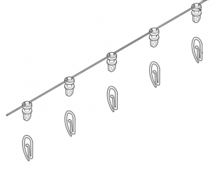 WAVE zestaw wysoki /8/ czarny 140cm 