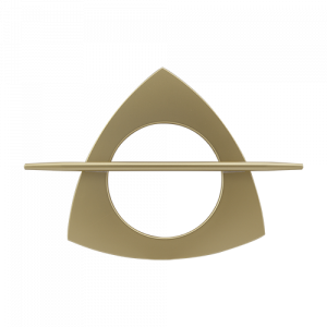 Klamra dek. TRIO duża mosiądz-mat 